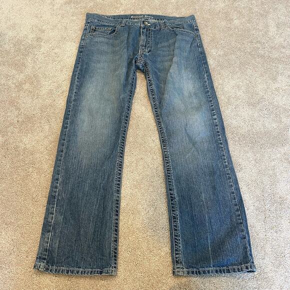 Request Jeans Mens Premium Lightwash Denim Bootcut 38x32 - Picture 2 of 13